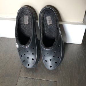 Fur lined Crocs